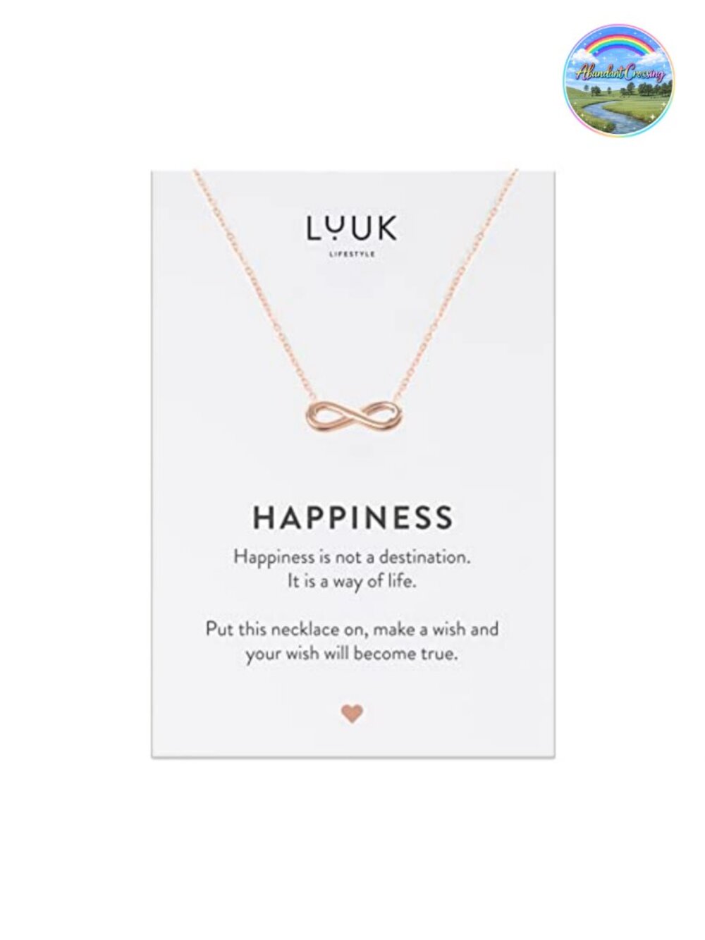 Stainless Steel Infinity Charm Necklace Minimalist Jewelry